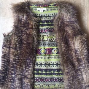 Faux fur vest